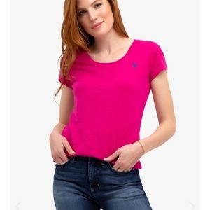 Pink womens Polo tee